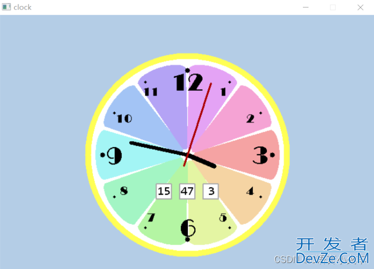 C语言实现绘制可爱的橘子钟表