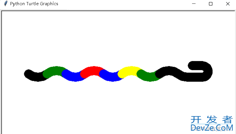 Python绘制随机彩色蟒蛇方法浅析