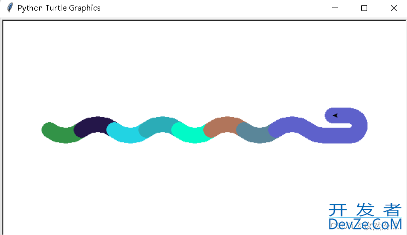 Python绘制随机彩色蟒蛇方法浅析