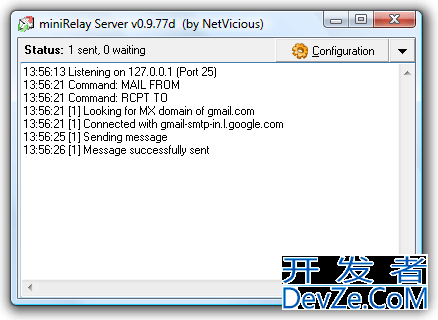 how to check the mail functionality in local host server?