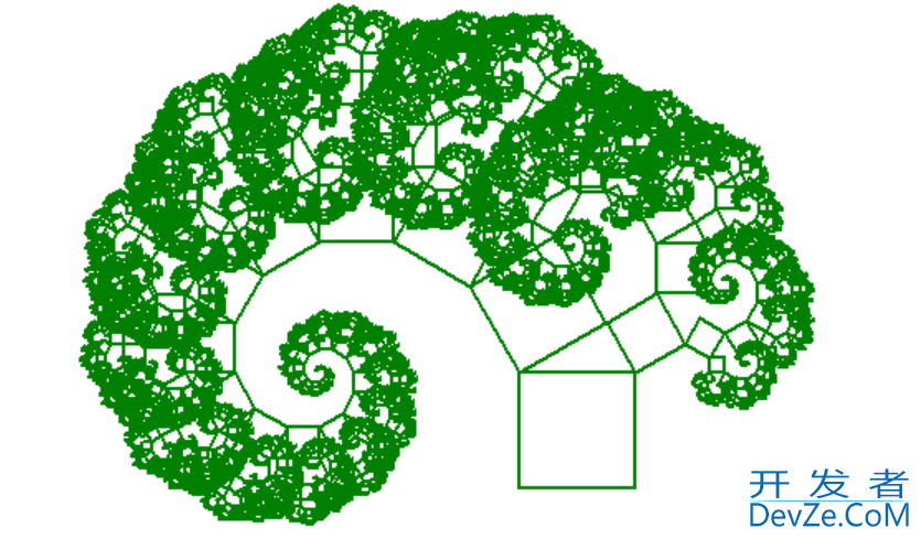 Python+Turtle实现绘制勾股树