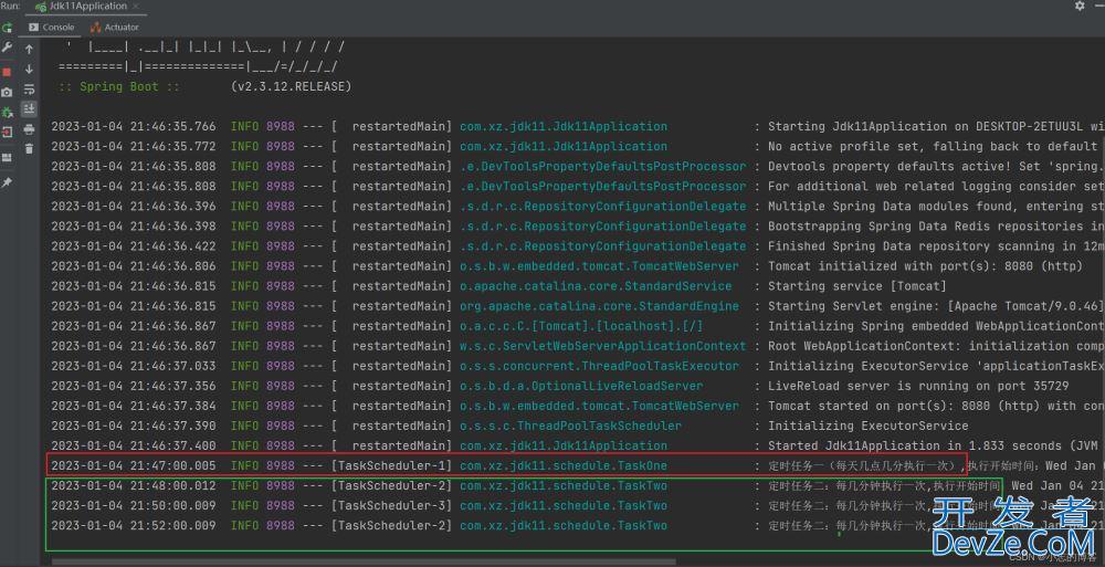 springboot项目使用SchedulingConfigurer实现多个定时任务的案例代码