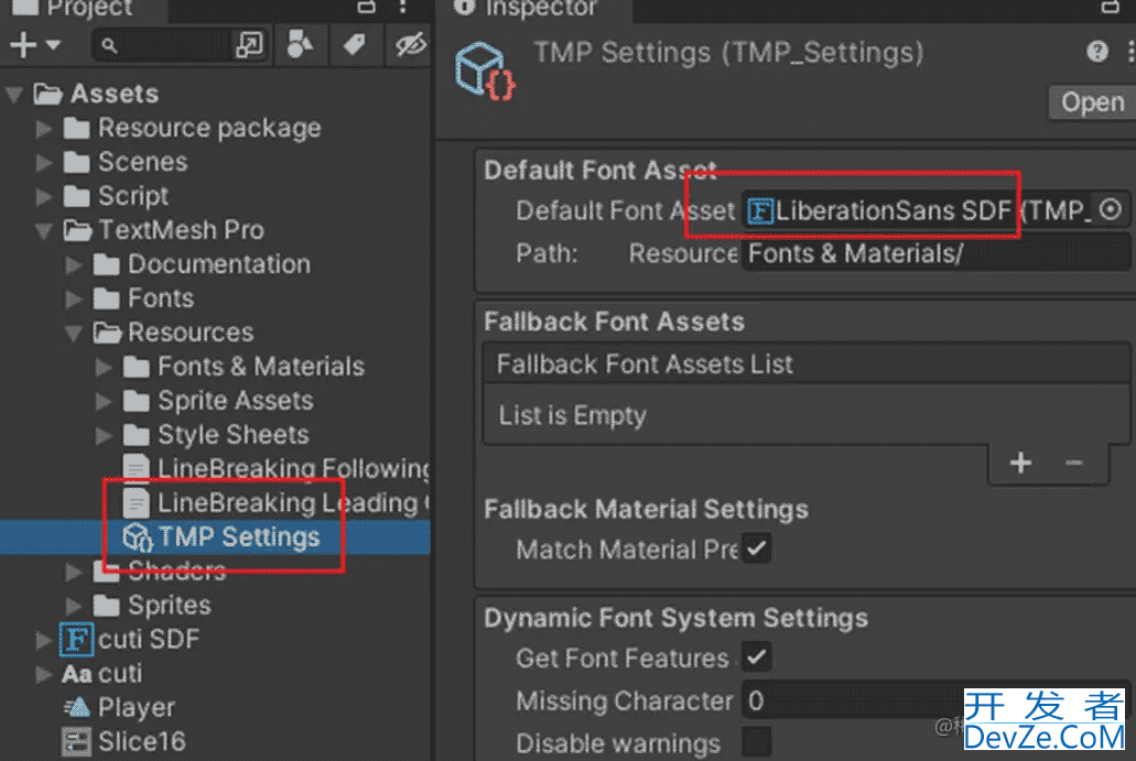 Unity TextMeshPro实现富文本超链接默认字体追加字体