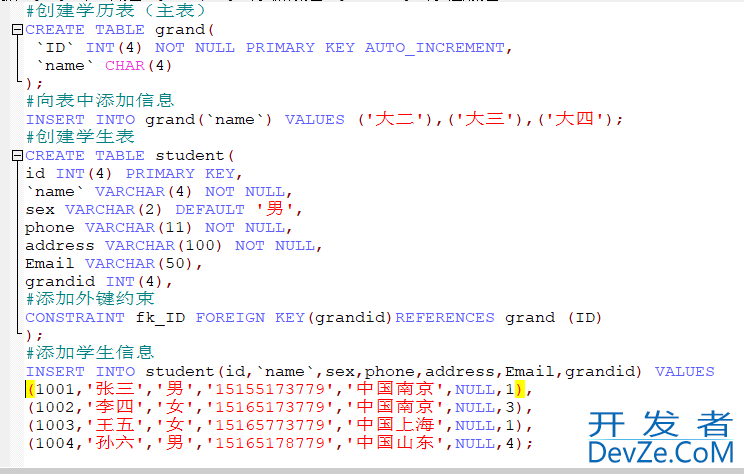 MySQL数据库常用命令小结