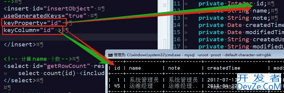 Mybatis使用useGeneratedKeys获取自增主键