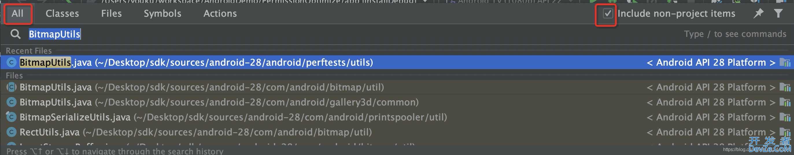 Android Studio 全局查找问题