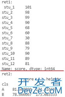 Pandas分组聚合之使用自定义函数方法transform()、apply()