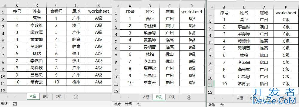 Excel VBA按列拆分工作表和工作簿的实现