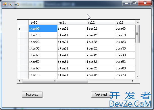 C#手动操作DataGridView使用各种数据源填充表格实例