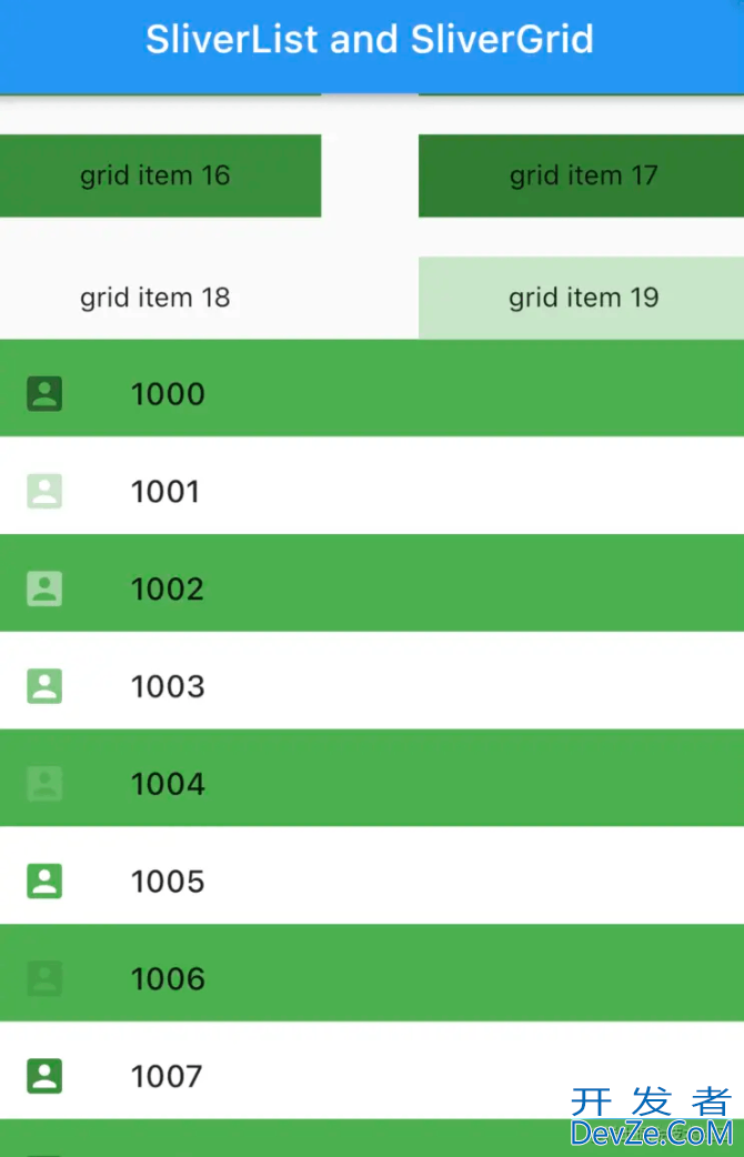 Flutter学习之SliverList和SliverGird的使用详解
