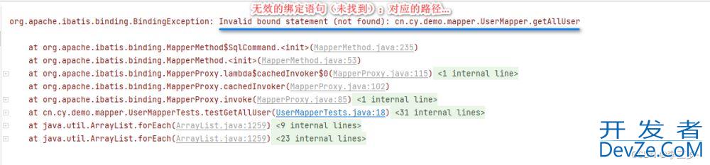 org.apache.ibatis.binding.BindingException异常报错原因以及详细解决方案