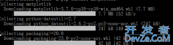 Python 使用 pip 安装 matplotlib 模块的方法