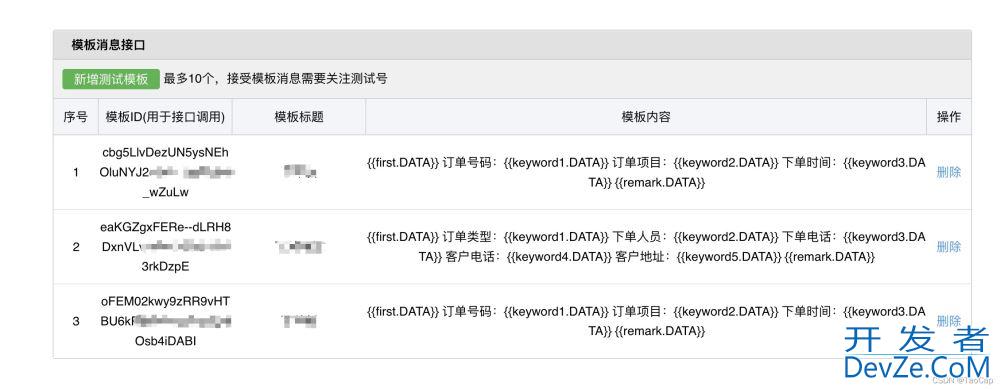 微信公众号服务号推送模板消息设置方法(后端java)