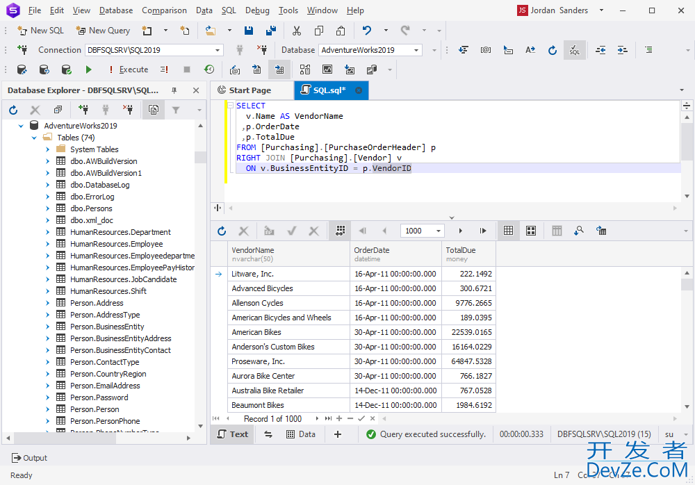 亲自教你使用 ChatGPT 编写 SQL JOIN 查询示例