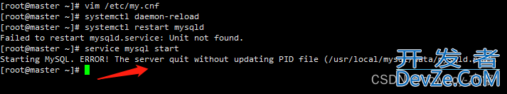 MySQL报错:The server quit without updating PID file的解决思路与方法