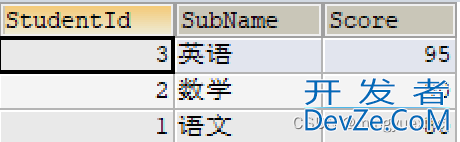 MySQL三表联合查询操作举例