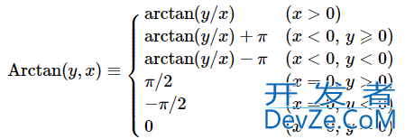 Python实现arctan换算角度的示例