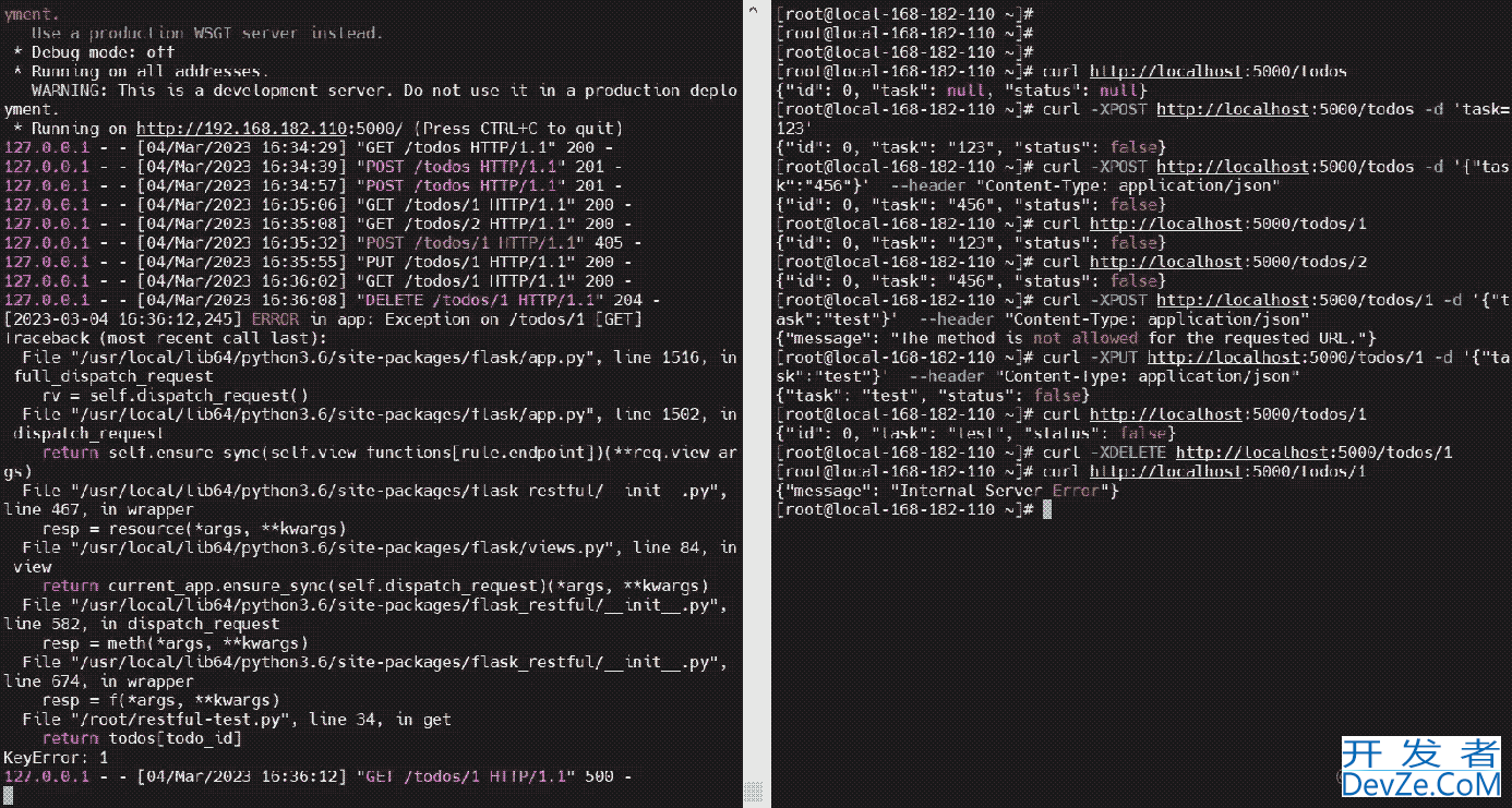 Python Flask RESTful使用demo演示