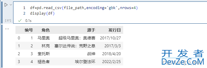 针对Pandas的总结以及数据读取_pd.read_csv()的使用详解