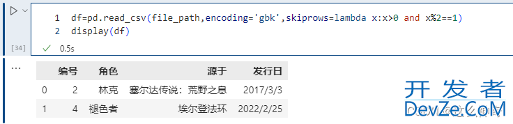 针对Pandas的总结以及数据读取_pd.read_csv()的使用详解