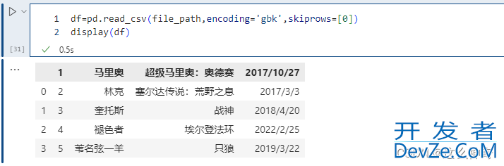 针对Pandas的总结以及数据读取_pd.read_csv()的使用详解