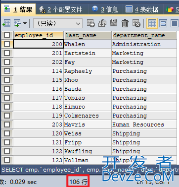 MySQL内连接和外连接及七种SQL JOINS的实现