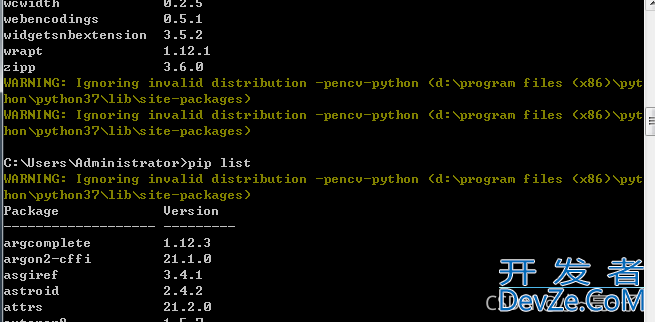 关于WARNING:Ignoring invalid distribution -pencv-python....警告信息的处理方法(已解决!)