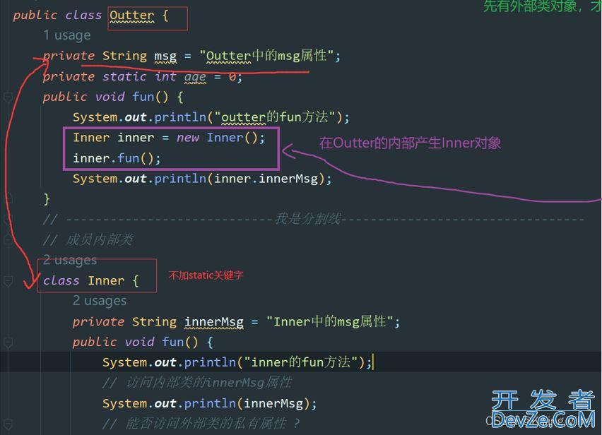 关于JavaEE内部类的部分注意事项