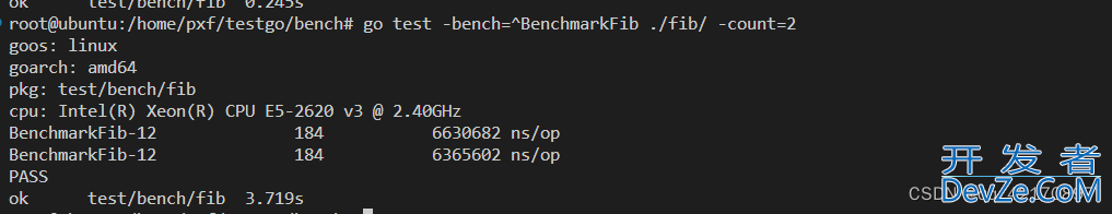 go benchmark 基准测试详解