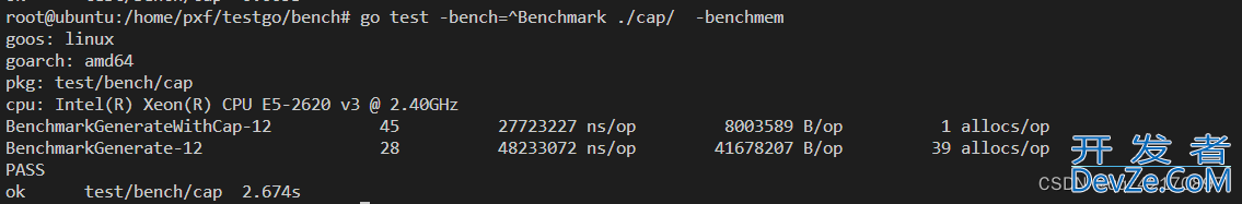 go benchmark 基准测试详解