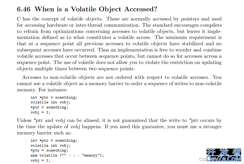 C语言volatile关键字的作用与示例