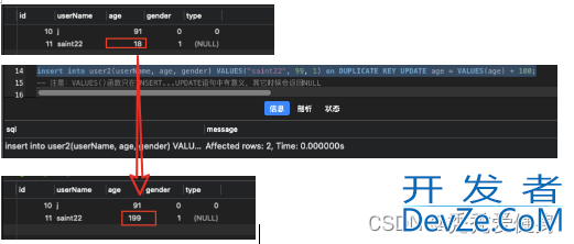 mysql特殊语法insert into .. on duplicate key update ..使用方法详析