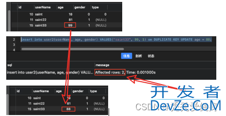 mysql特殊语法insert into .. on duplicate key update ..使用方法详析