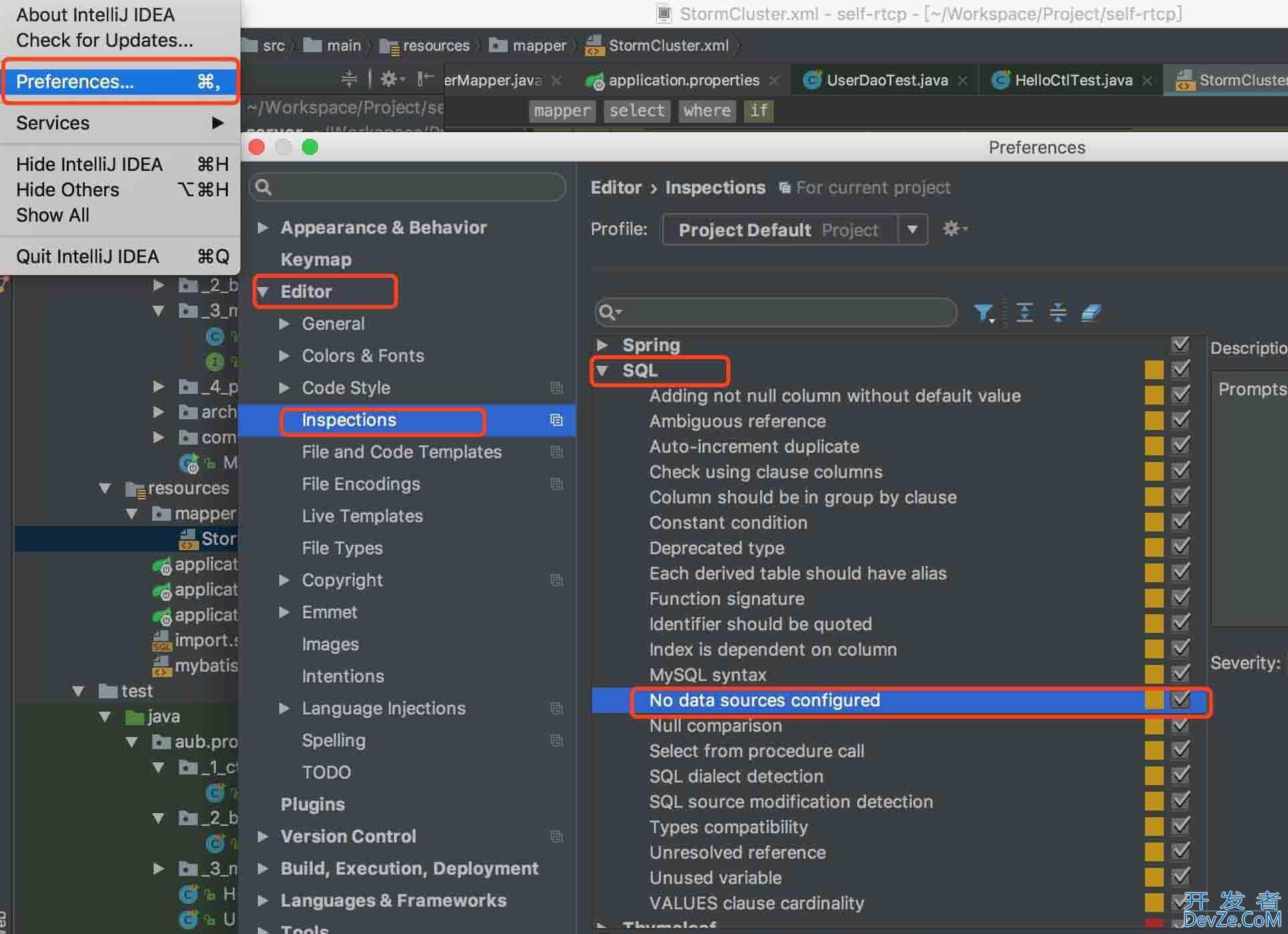 如何去掉IntelliJ IDEA中mybatis对应的xml文件警告