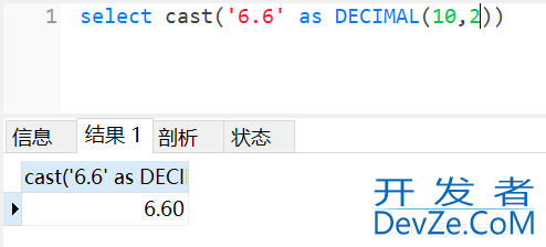 关于SQL的cast()函数解析