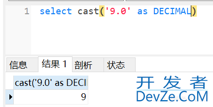 关于SQL的cast()函数解析