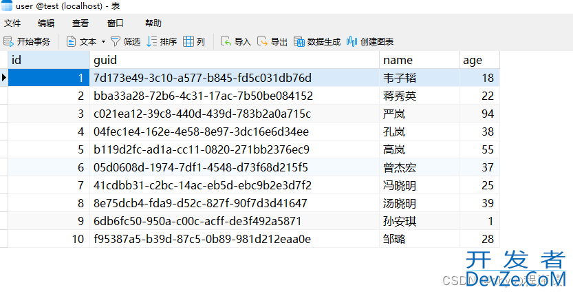 手把手教你使用Navicat生成MySQL测试数据