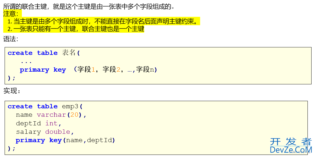 MySQL约束constraint用法详解