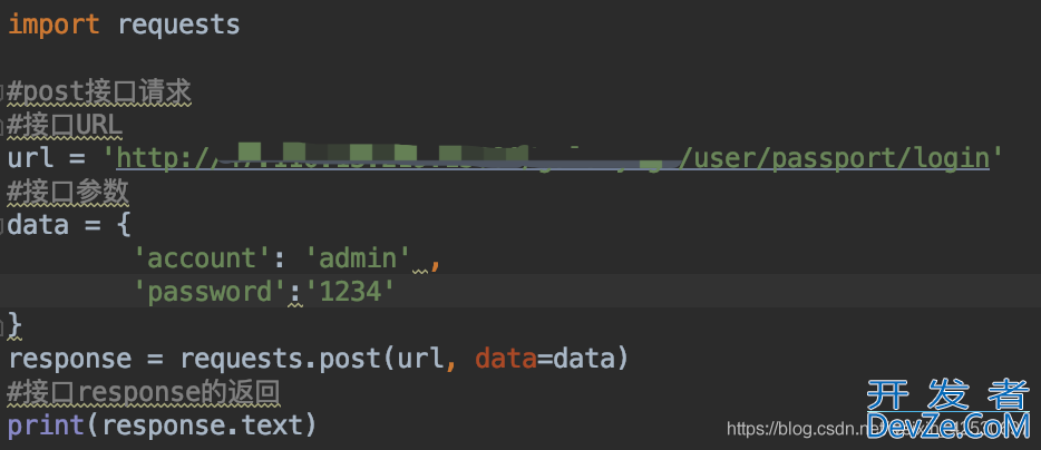 Python调用http-post接口的实现方式