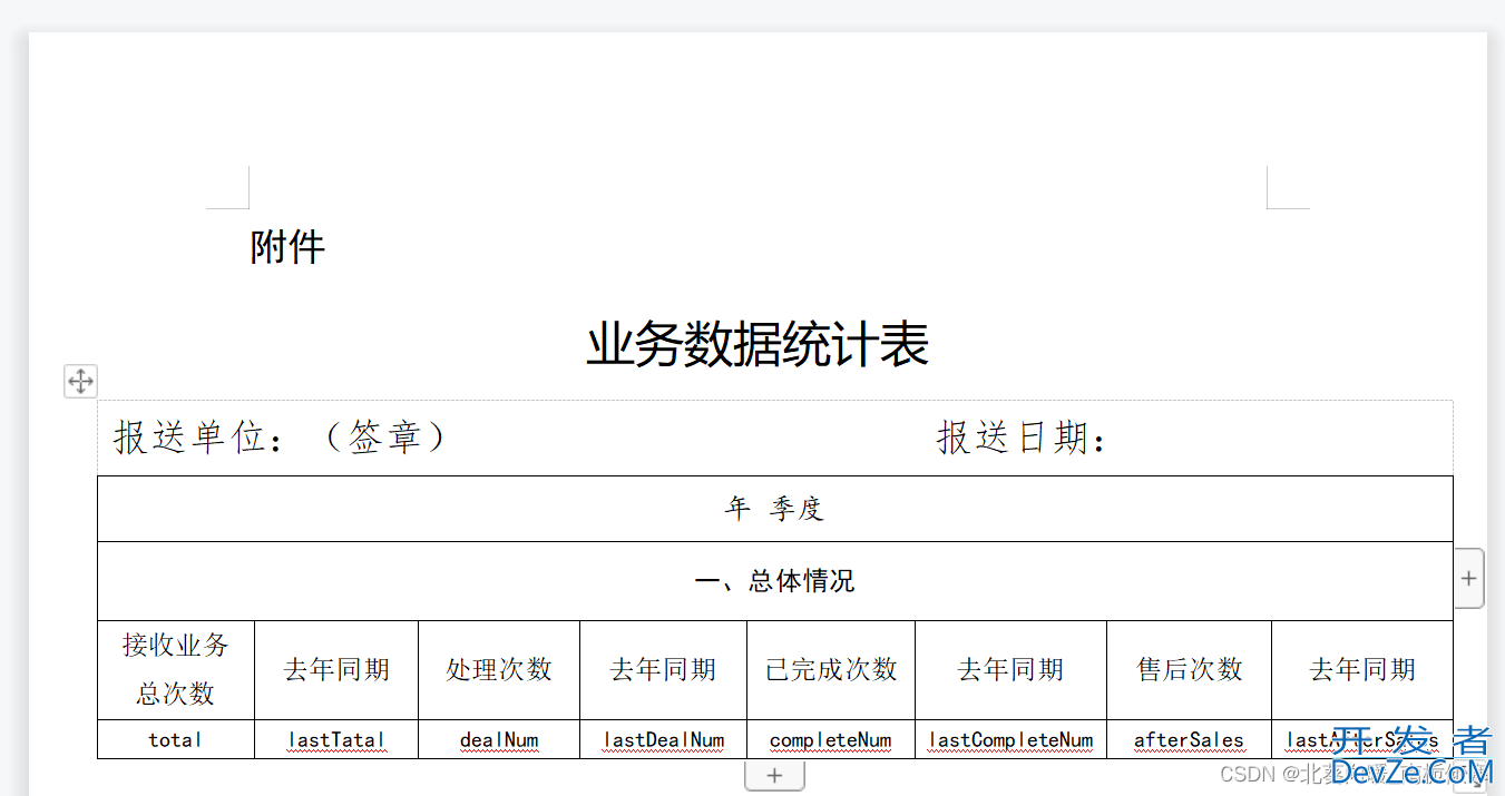 java按照模板导出pdf或word文件详细代码