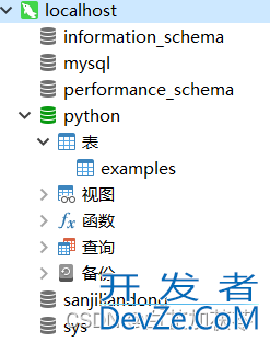 Python连接MySQL数据库并查找表信息