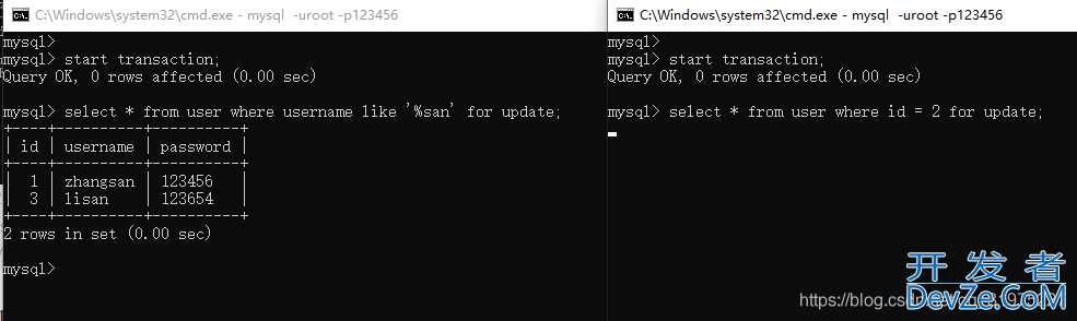 Mysql查询时如何使用for update行锁还是表锁