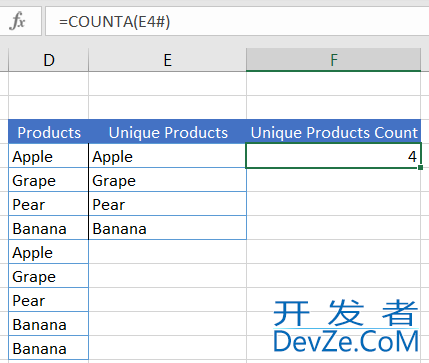 使用Java实现在Excel中添加动态数组公式