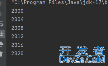 Java之判断2000~2023年有哪些年份是闰年并打印输出
