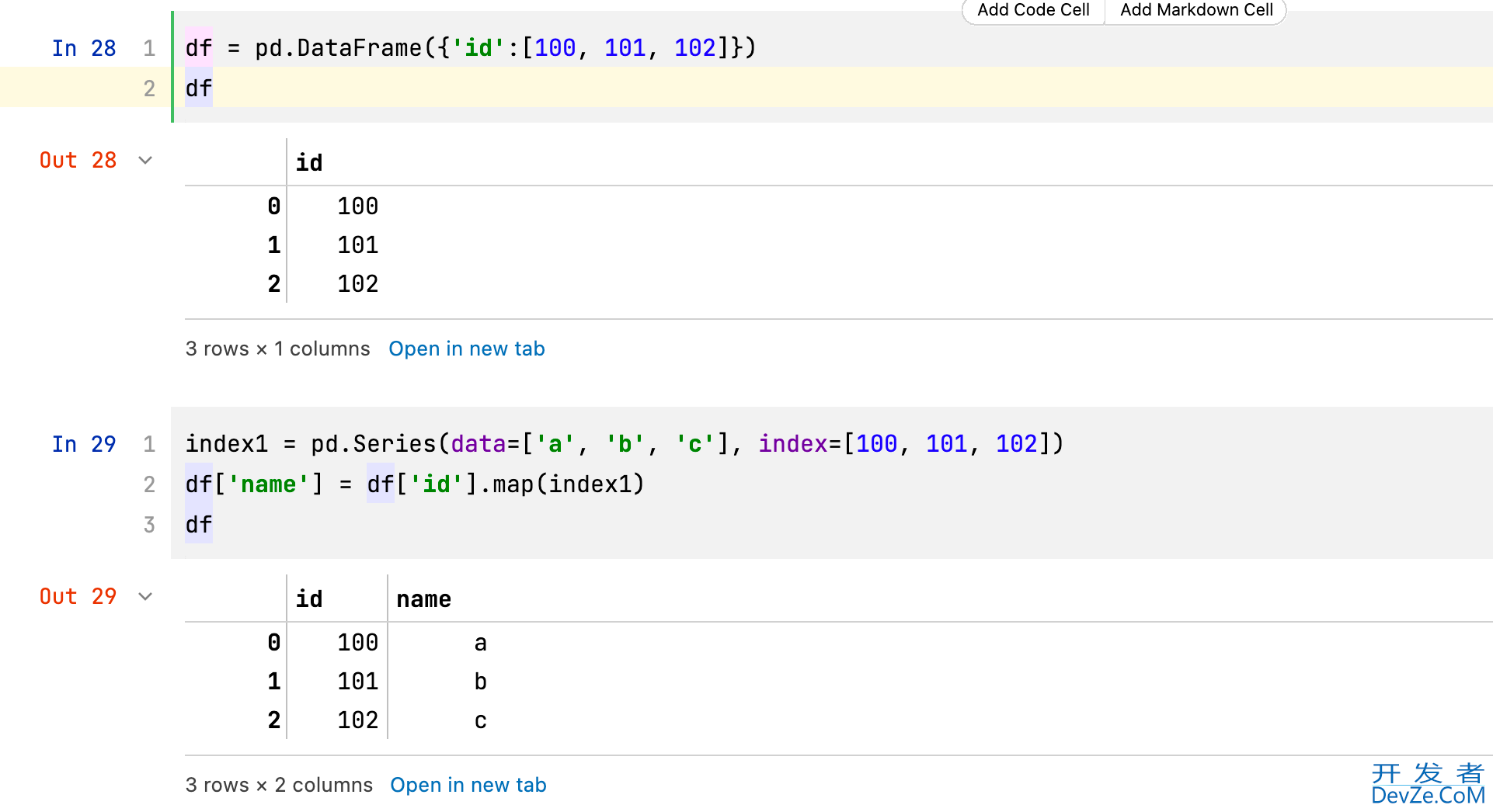 python pandas的map函数使用