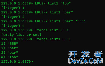 Redis中List类型的常用命令