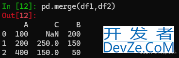 pandas中DataFrame的merge操作的实现