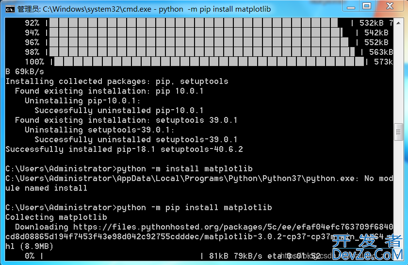 Python matplotlib安装和使用的完整教程