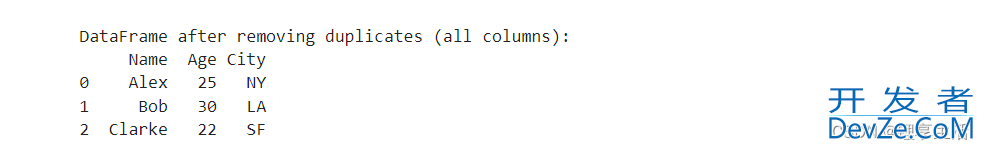python删掉重复行之drop_duplicates()用法示例