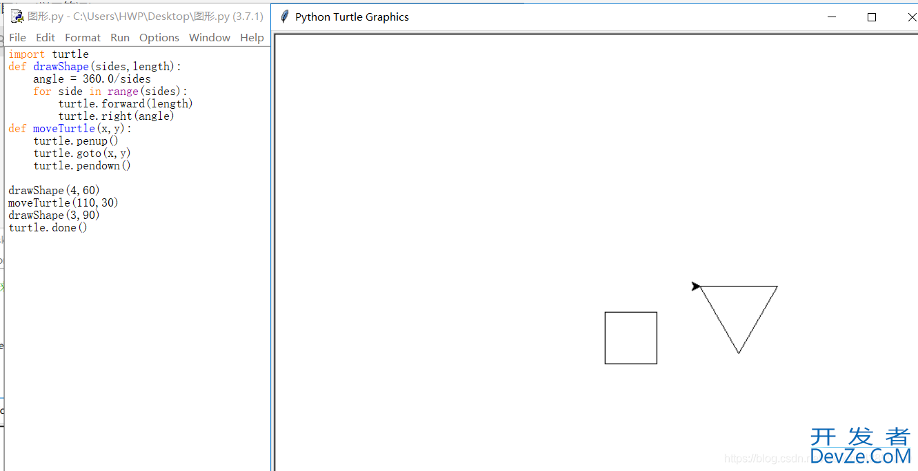 Python使用Turtle图形函数画图颜色填充实例